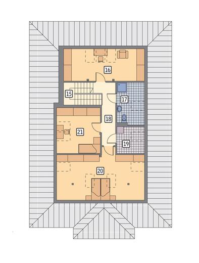 Jesienna zaduma - wariant I (z wentylacją mechaniczną i rekuperacją)