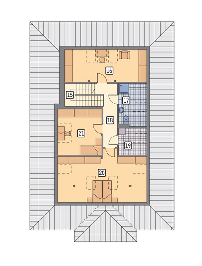 Jesienna zaduma - wariant I (z wentylacją mechaniczną i rekuperacją)