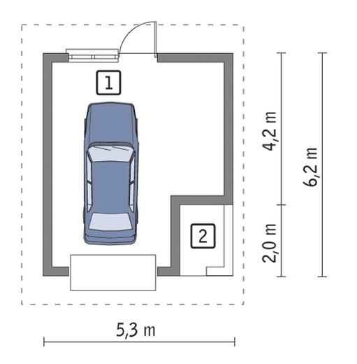 Garaż ze śmietnikiem