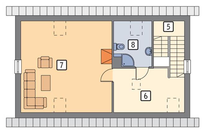 Garaż z częścią mieszkalną (letniskową) i pomieszczeniem gospodarczym G11