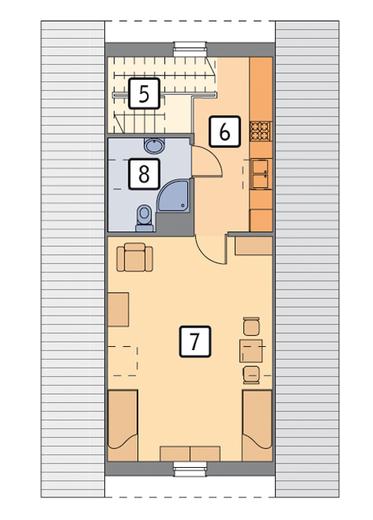 Garaż z częścią mieszkalną (letniskową) i pomieszczeniem gospodarczym G11a