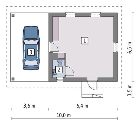 Budynek gospodarczy z wiatą G16a