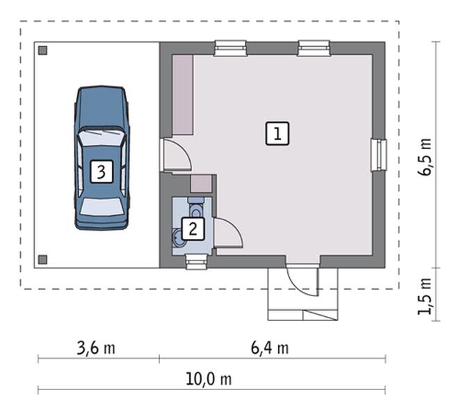 Budynek gospodarczy z wiatą G16a