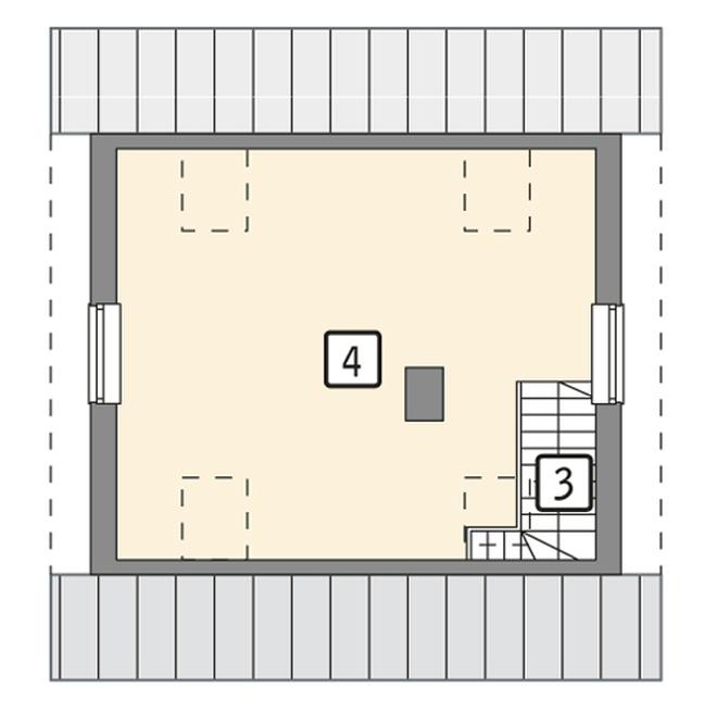 Garaż z poddaszem i pomieszczeniem gospodarczym G27a