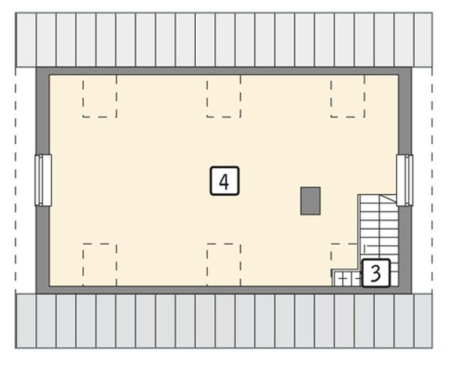 Garaż z poddaszem i pomieszczeniem gospodarczym G27b