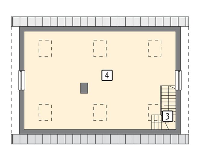 Garaż z poddaszem i pomieszczeniem gospodarczym G27c