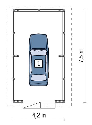 Wiata garażowa G44S
