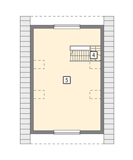 Garaż z poddaszem i pomieszczeniem gospodarczym G48