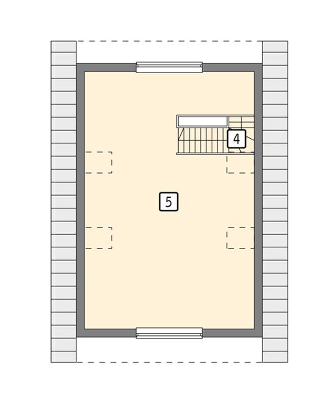 Garaż z poddaszem i pomieszczeniem gospodarczym G48