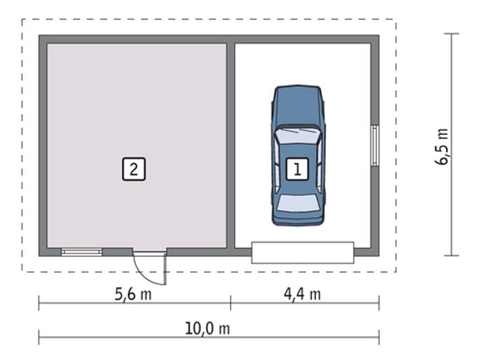 Garaż z pomieszczeniem gospodarczym GC09