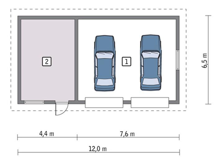 Garaż z pomieszczeniem gospodarczym GC10