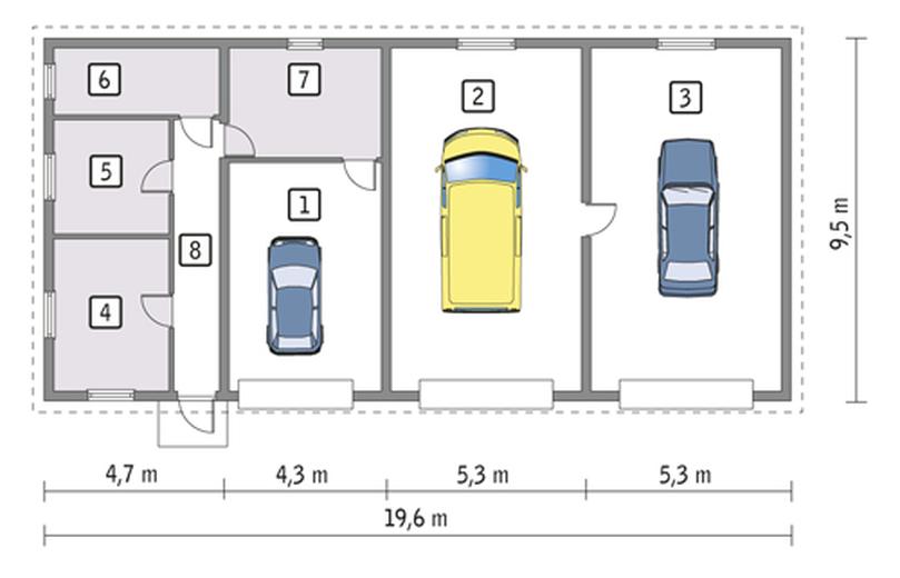 Garaż z pomieszczeniem gospodarczym GC19