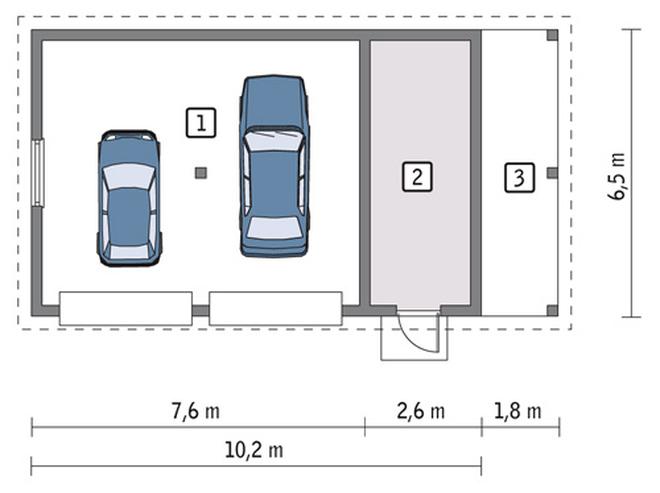 Garaż z pomieszczeniem gospodarczym GC20