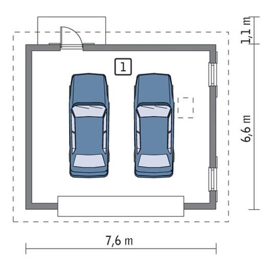 Garaż ze schowkiem GC23