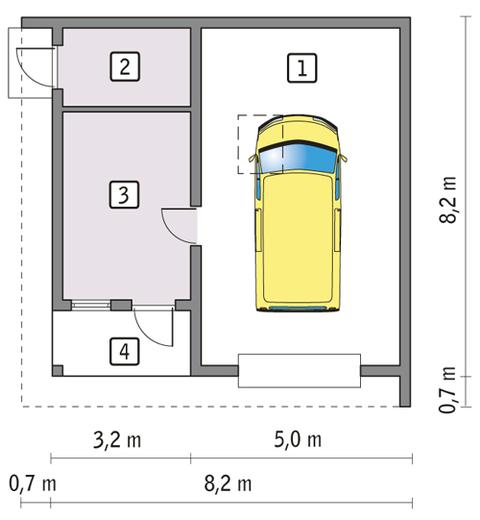 Garaż z pomieszczeniem gospodarczym GC29