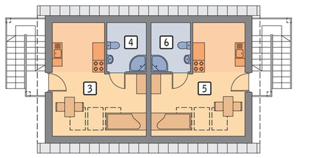 Garaż z częścią mieszkalną (letniskową) GC45