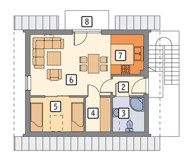 Garaż z częścią rekreacyjną GC45S