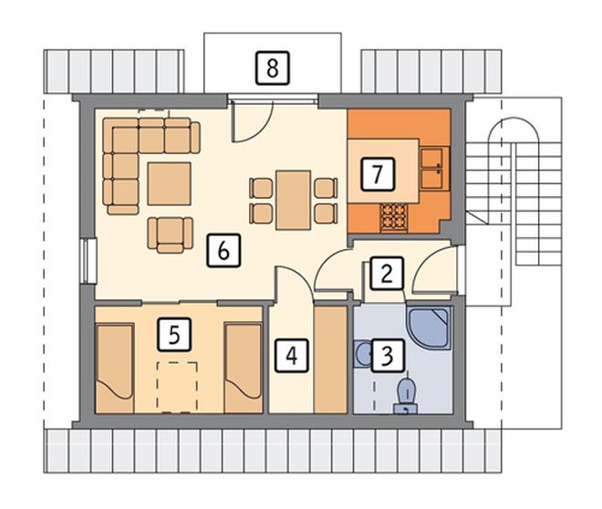 Garaż z częścią rekreacyjną GC45S