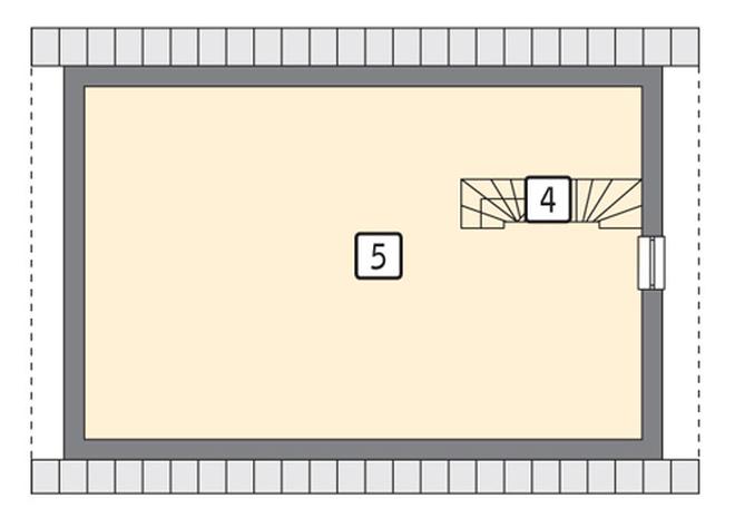 Garaż z poddaszem i pomieszczeniem gospodarczym