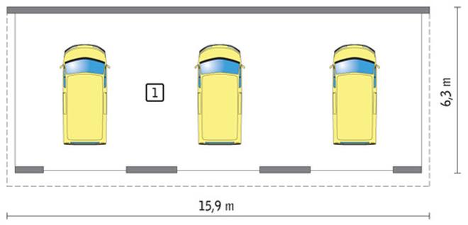 Wiata garażowa GC92a