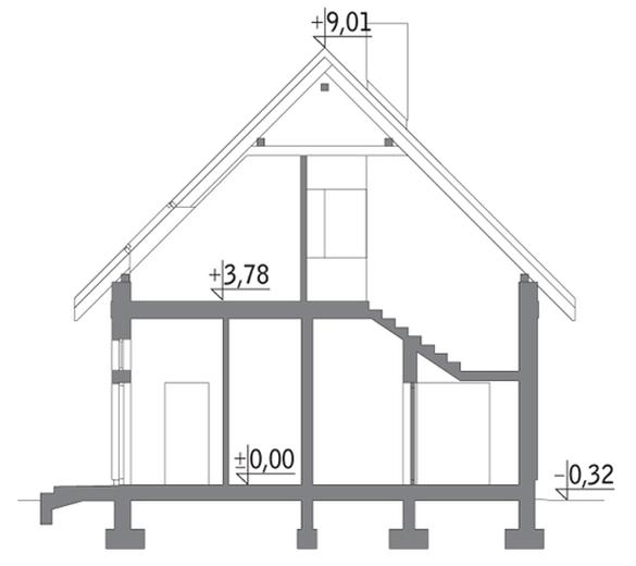 Budynek garażowo-magazynowy z częścią mieszkalną GM04