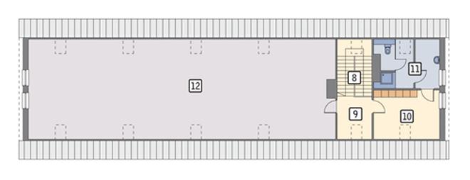 Budynek garażowo-magazynowy z częścią biurową i poddaszem gospodarczym GM06