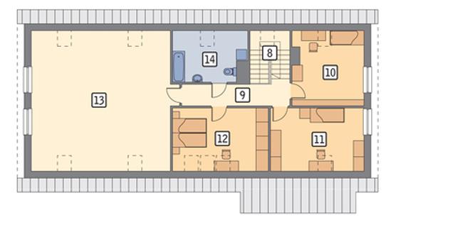 Budynek garażowo-magazynowy z poddaszem mieszkalnym GM07