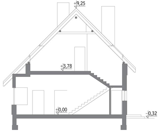 Budynek garażowo-magazynowy z poddaszem mieszkalnym GM07a