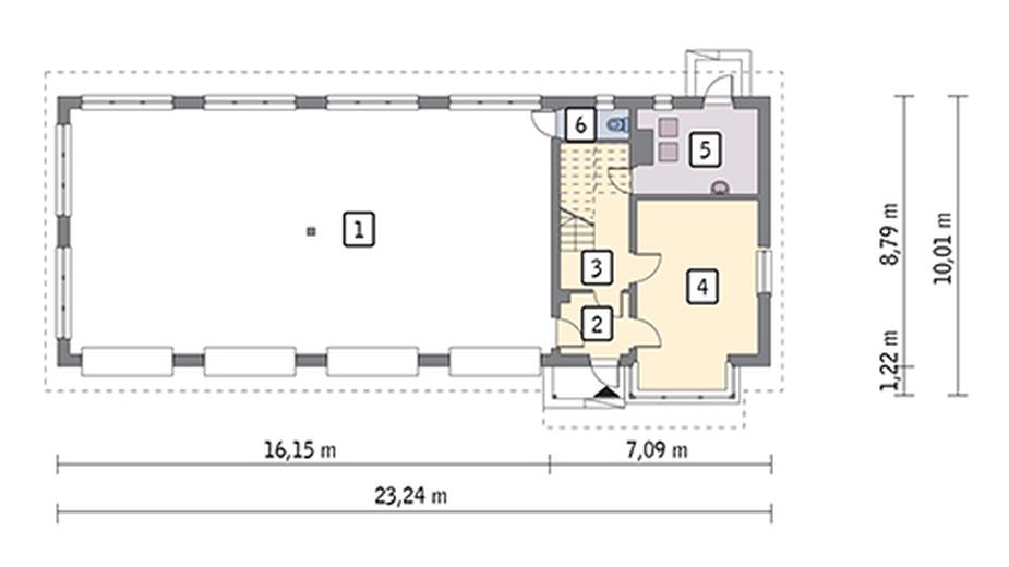 Magazyn z częścią mieszkalną GM07b