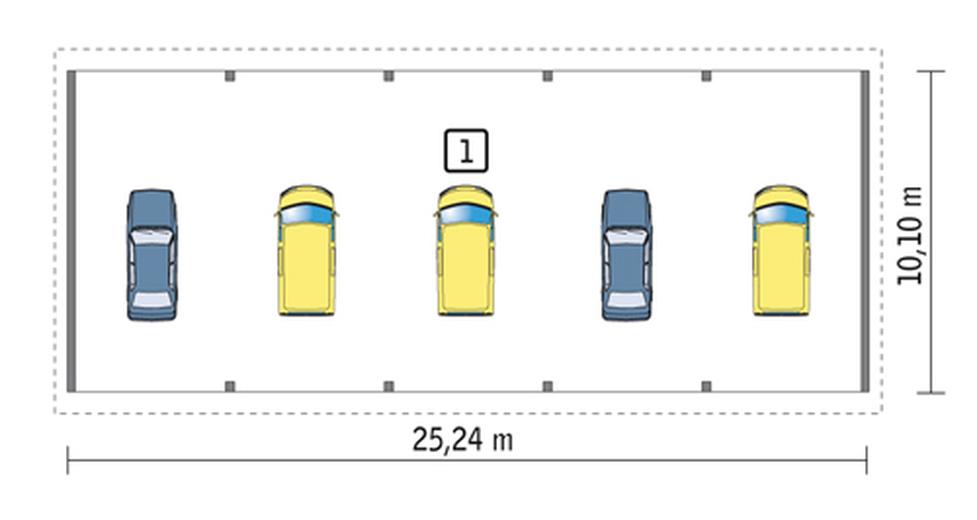 Wiata garażowo-magazynowa GM09