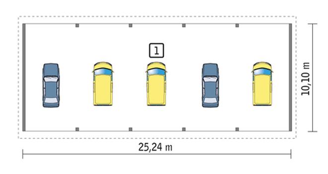 Wiata garażowo-magazynowa GM09
