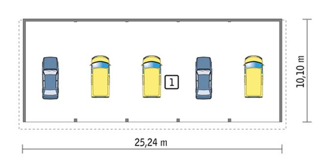 Wiata garażowo-magazynowa GM09a