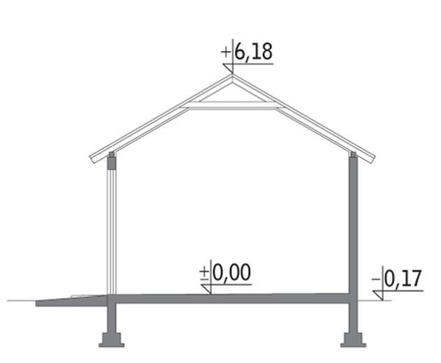 Budynek garażowo-magazynowy z wiatą GMC02
