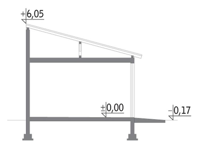Budynek garażowo-magazynowy z wiatą garażowo-magazynową GMC02a