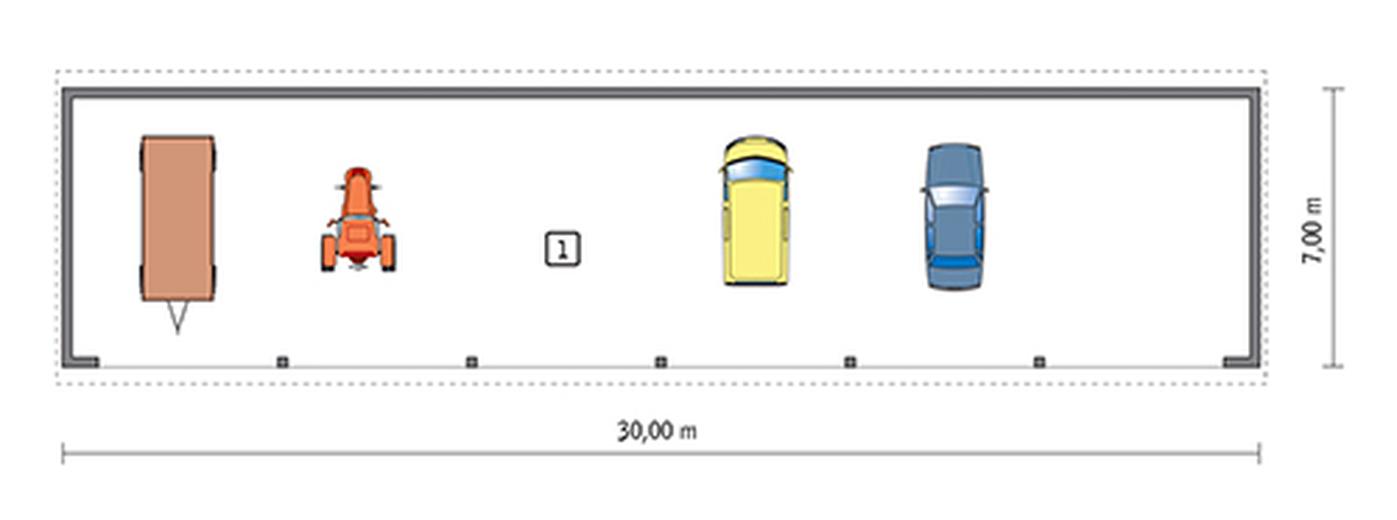 Wiata garażowo-magazynowa GMC03d