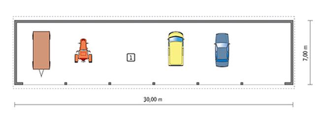 Wiata garażowo-magazynowa GMC03d