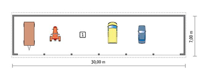 Wiata garażowo-magazynowa GMC03e