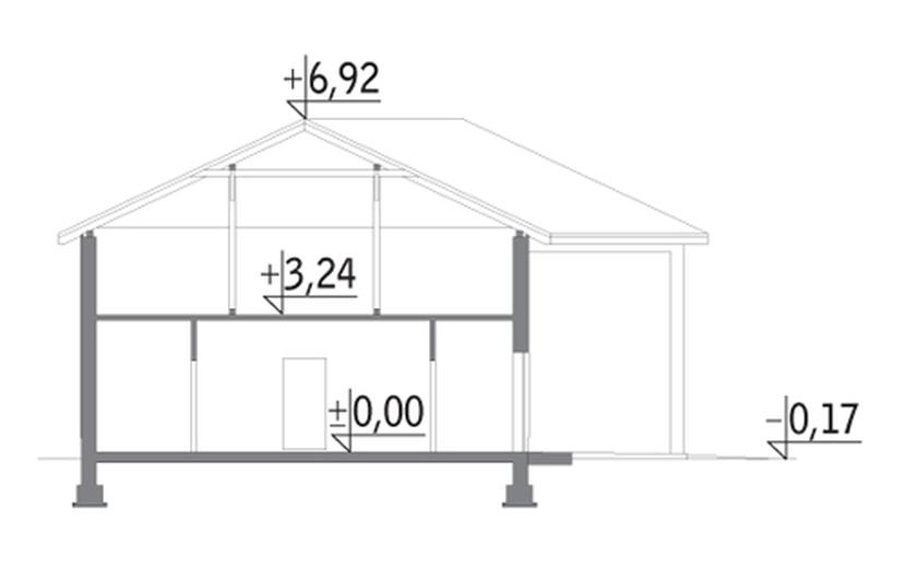 Budynek garażowo-magazynowy z wiatą i pom. pomocniczymi GMC17