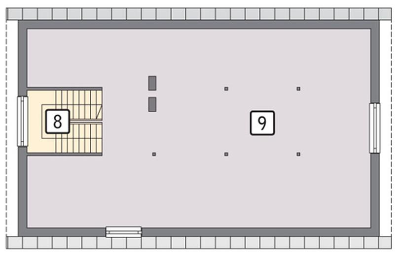 Budynek garażowo-magazynowy z pom. pomocniczymi i poddaszem gospodarczym GMC18
