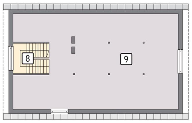 Budynek garażowo-magazynowy z pom. pomocniczymi i poddaszem gospodarczym GMC18
