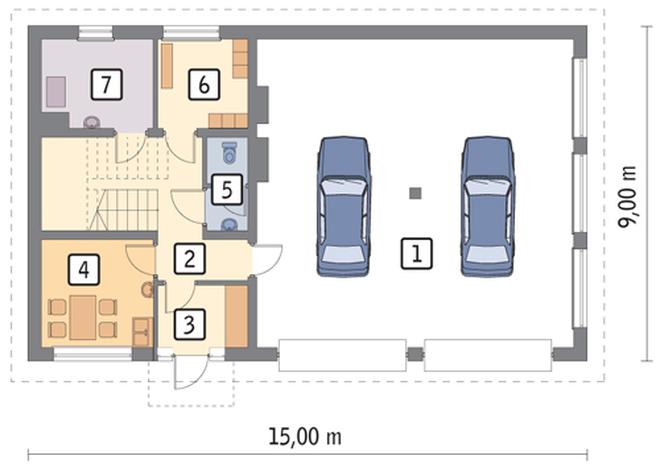 Budynek garażowo-magazynowy z częścią mieszkalną (sezonową) i pom. pomocniczymi