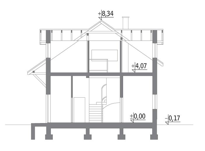 Budynek garażowo-magazynowy z częścią mieszkalną GMC18b
