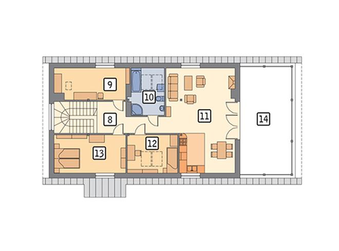 Budynek garażowo-magazynowy z częścią mieszkalną GMC18c