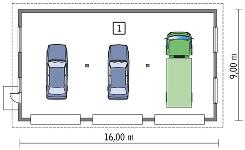 Budynek garażowo-magazynowy GMC20a