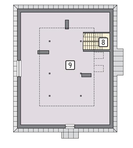 Budynek garażowo-magazynowy z poddaszem gospodarczym GMC23