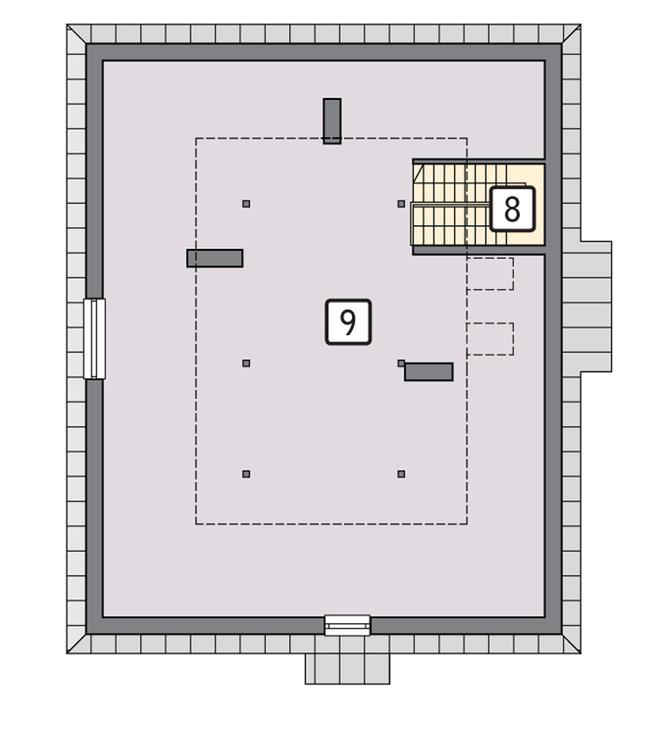 Budynek garażowo-magazynowy z poddaszem gospodarczym GMC23