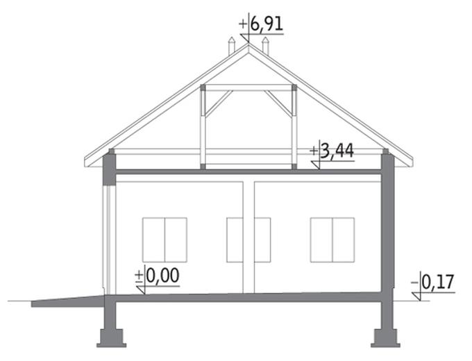 Budynek garażowo-magazynowy z częścią rekreacyjną GMC24
