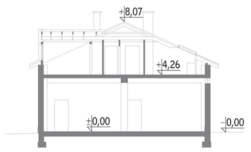 Budynek garażowo-magazynowy z poddaszem mieszkalno-gospodarczym GMC27