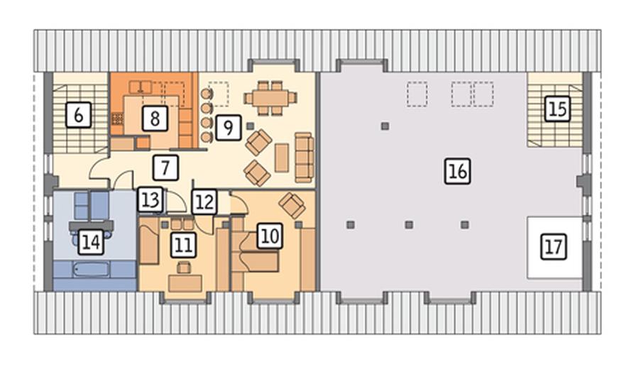 Budynek garażowo-magazynowy z poddaszem mieszkalno-gospodarczym GMC27