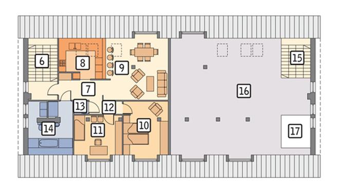 Budynek garażowo-magazynowy z poddaszem mieszkalno-gospodarczym GMC27